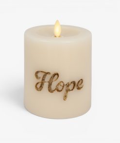 White Swan HOPE Flameless Candle Pillar