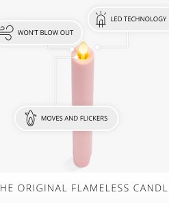 Saga Rose Flameless Candle Taper