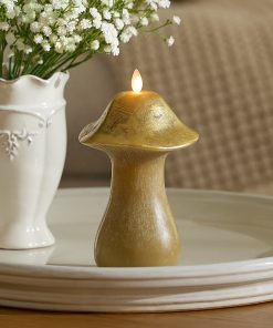 Khaki Large Mushroom Flameless Candle