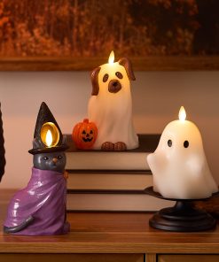 Bright White Flameless Candle Spooky Ghost