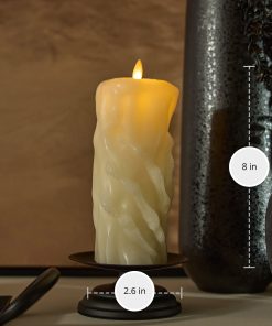 Pearl Ivory Skeleton Hand Flameless Candle Pillar