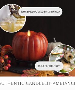 Burnt Orange Flameless Candle Pumpkin