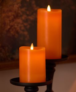 Russet Orange Flameless Candle Pillar