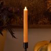 Russet Orange Glitter Flameless Candle Taper