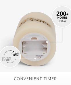 White Swan PEACE Flameless Candle Pillar
