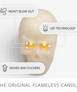 Pearl Ivory Flameless Candle Skull