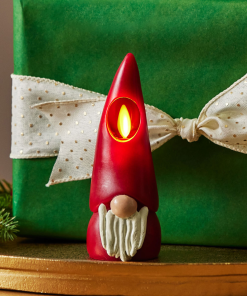 Red Flameless Candle Gnome
