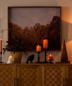 Russet Orange Flameless Candle Pillar