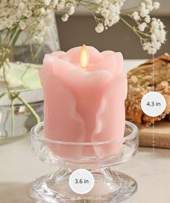 Crystal Rose Flameless Candle Rose Bud