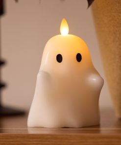 Bright White Flameless Candle Spooky Ghost