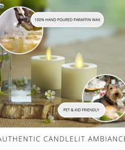 Ivory Flameless Candle Tealights - Recessed Top - Set of 2