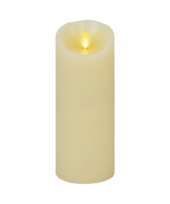 Ivory Flameless Candle Pillar - Scallop Top - 3.5