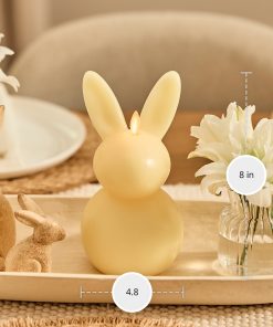 Lemon Chiffon Flameless Candle Bunny