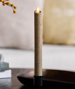 Champagne Glow Glitter Flameless Candle Taper