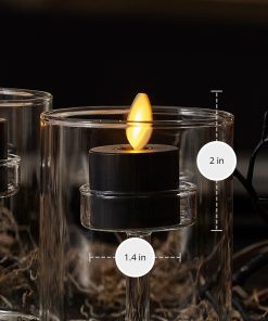 Black Flameless Candle Tealights - Set of 2