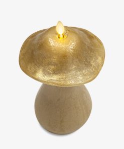 Khaki Large Mushroom Flameless Candle