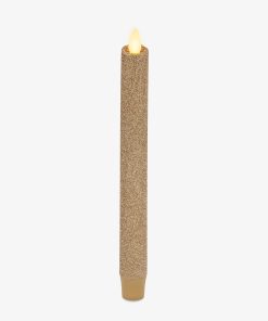 Champagne Glow Glitter Flameless Candle Taper