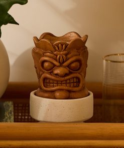 Golden Oak Small Tiki Candle Holder