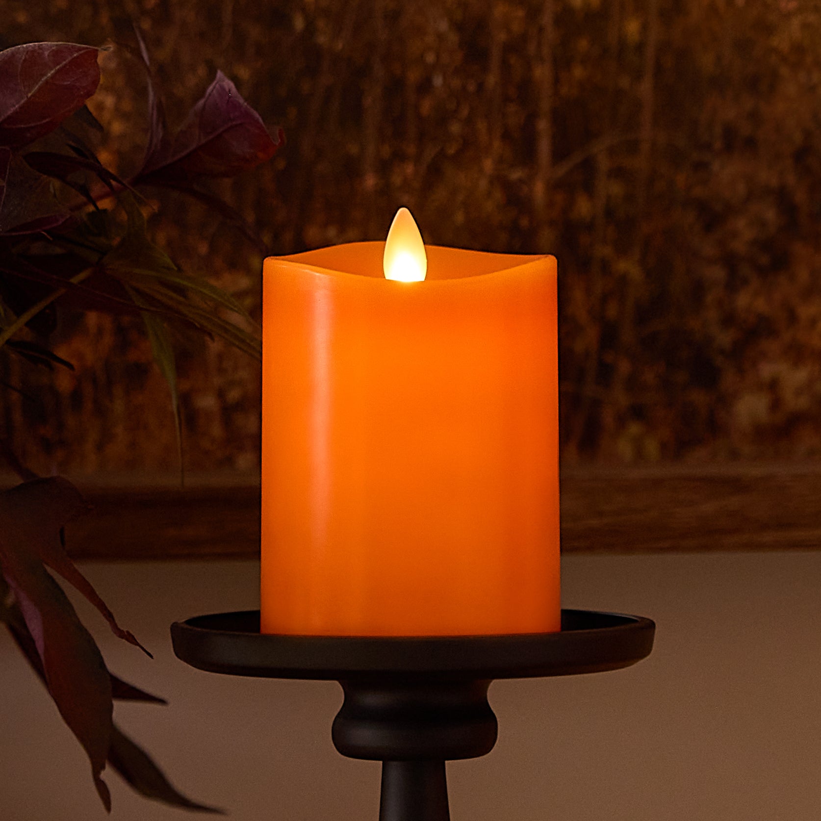 sm-image-e2f7e7f9a854825ff1e48a95 Russet Orange Flameless Candle Pillar