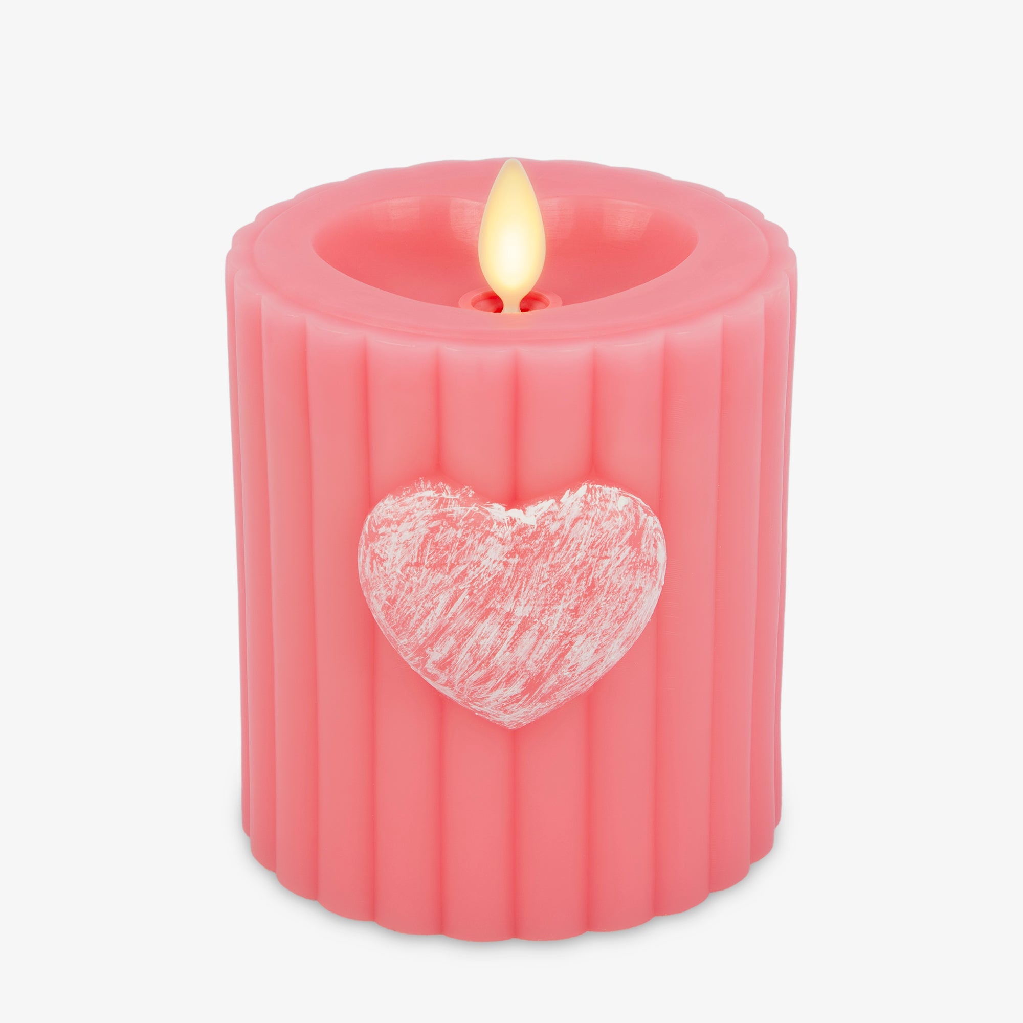 sm-image-e3af7e50eb4f6e3d66327ccc Sweet Pink Ribbed Flameless Candle Pillar