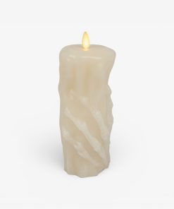 Pearl Ivory Skeleton Hand Flameless Candle Pillar