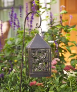 11.5" Butterfly Lantern with 38" Shepherd's Hook (Lantern Only)