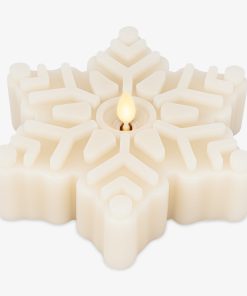 White Swan Flameless Candle Snowflake Tealight