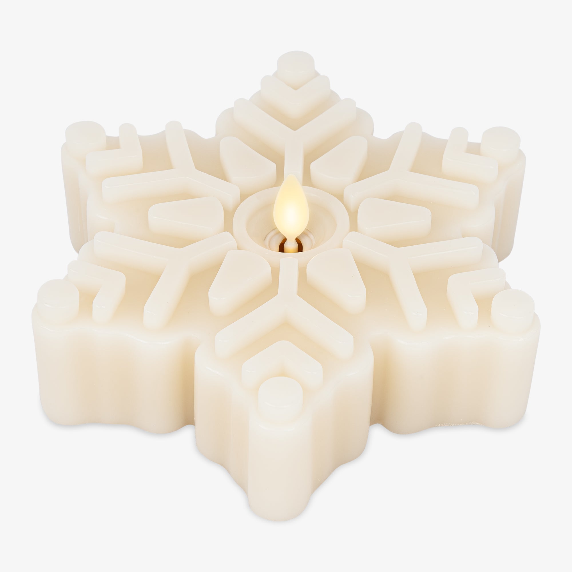 sm-image-e61ddac7ae94628ceebb58c0 White Swan Flameless Candle Snowflake Tealight