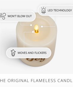 White Swan JOY Flameless Candle Pillar