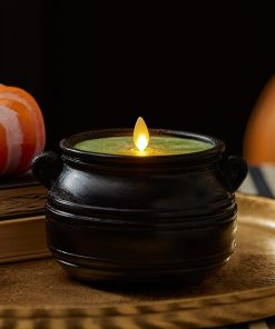 Green Potion Flameless Candle Cauldron
