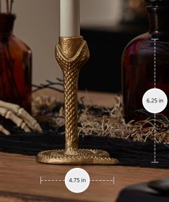 Brass Wrought Iron Snake Taper Holder