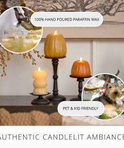 Harvest Gold Flameless Candle Pumpkin