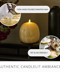 Pearl Ivory Flameless Candle Jack-o'-lantern