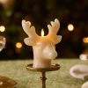 White Swan Glitter Stag Flameless Candle