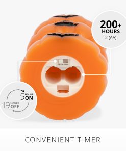 Russet Orange Flameless Candle Stacked Jack-o-lanterns