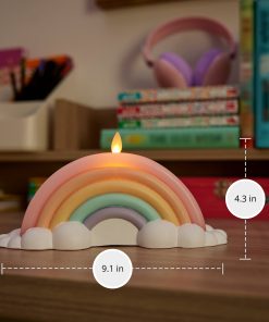 Pastel Crystal Rose Flameless Candle Rainbow