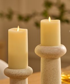Chalky Ivory Flameless Candle Pillar