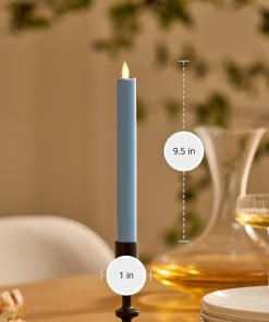 Airy Blue Flameless Candle Taper