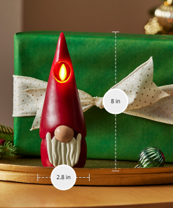 Red Flameless Candle Gnome