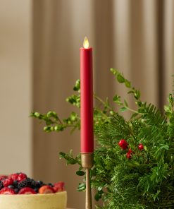 Holiday Red Flameless Candle Taper