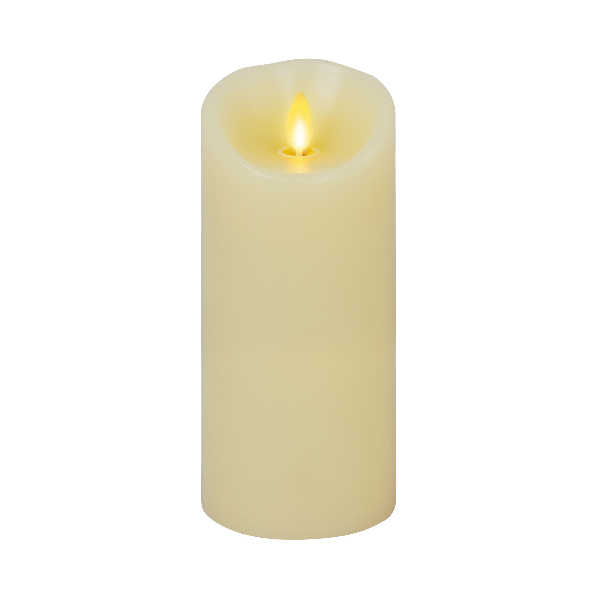 sm-image-f0eae6c61c7b16d4ef0ac791 Ivory Flameless Candle Pillar - Scallop Top Vanilla Scented - 3” Width