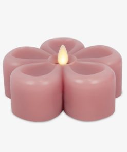 Blooming Mauve Flower Flameless Candle Tealight