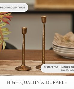 Brass Wrought Iron Taper Holder