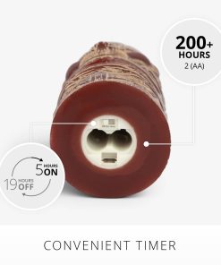 Cherry Mahogany Chalky Tiki Flameless Candle Pillar