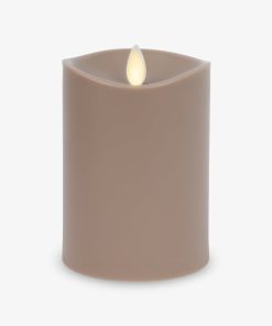 Timeless Taupe Outdoor Flameless Candle Pillar