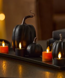 Set of 2 Russet Orange Flameless Candle Tealights