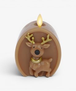 Brown Sugar Reindeer Flameless Candle Ornament