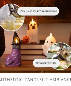 Bright White Flameless Candle Spooky Ghost