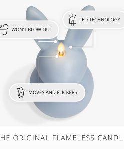 Cashmere Blue Flameless Candle Bunny