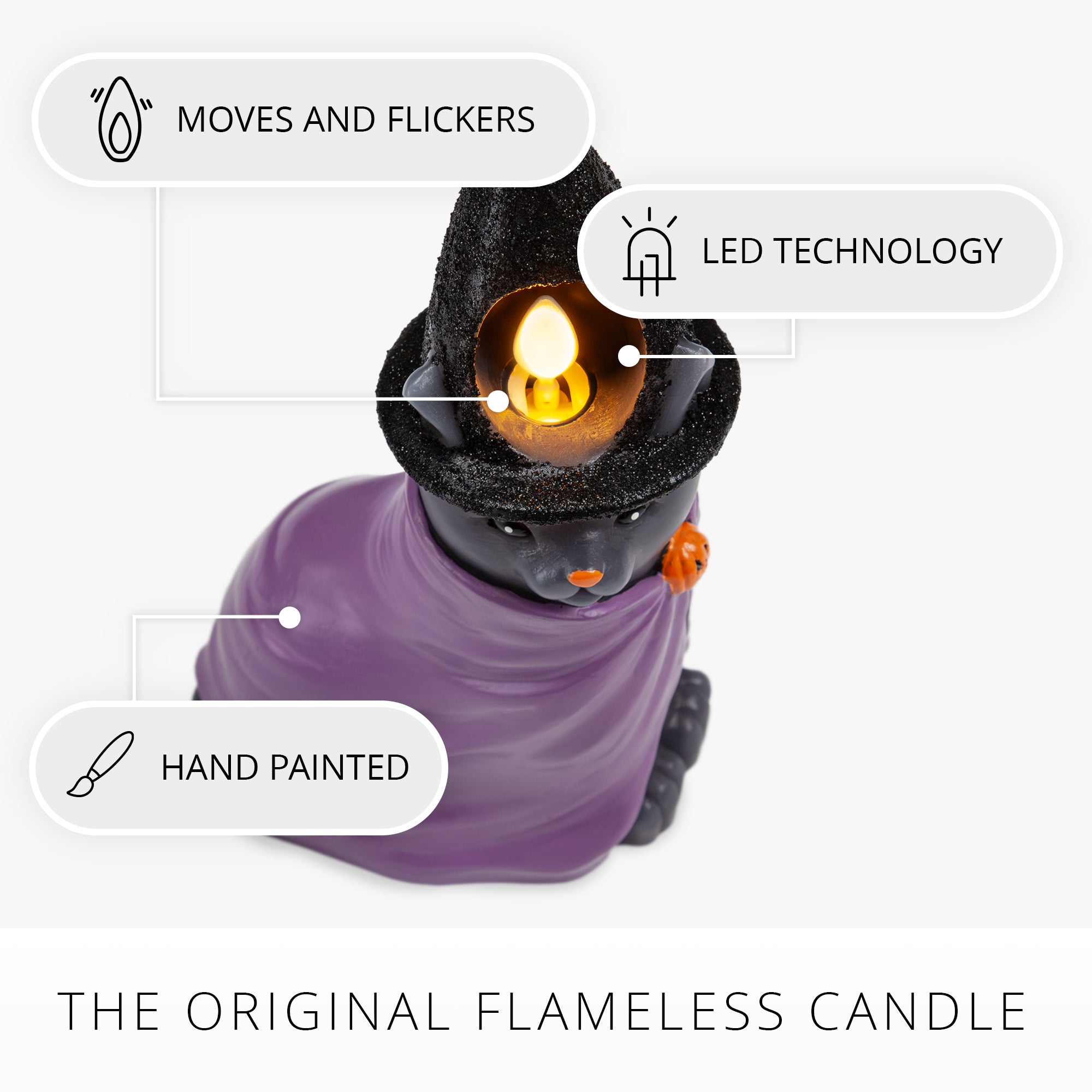 sm-image-f74148cbca415fd89267e6c5 Smoky Charcoal Flameless Candle Witch Cat